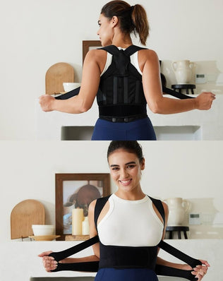Back Brace, Posture Corrector for Women and Men, Adjustable Full Back Support