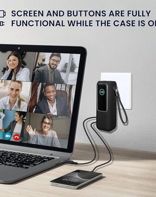 Problems Solved kwmobile protective case for Anker Power Bank 25000mAh, showing a snug fit and durable design.