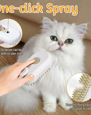 A Rechargeable 3 in 1 Multifunctional Cat Grooming Brush