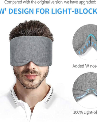 Handmade Cotton Sleep Mask, New Upgrade Light Blocking Sleeping Eye Mask Soft