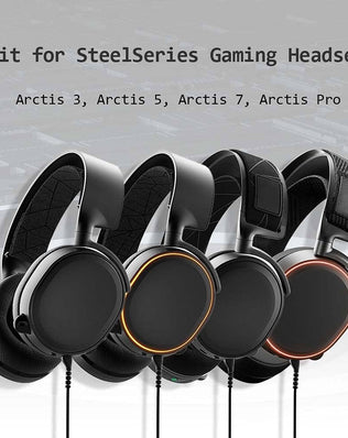 Replacement audio cable for SteelSeries gaming headset by Problems Solved, showing a black connector and cable extension.