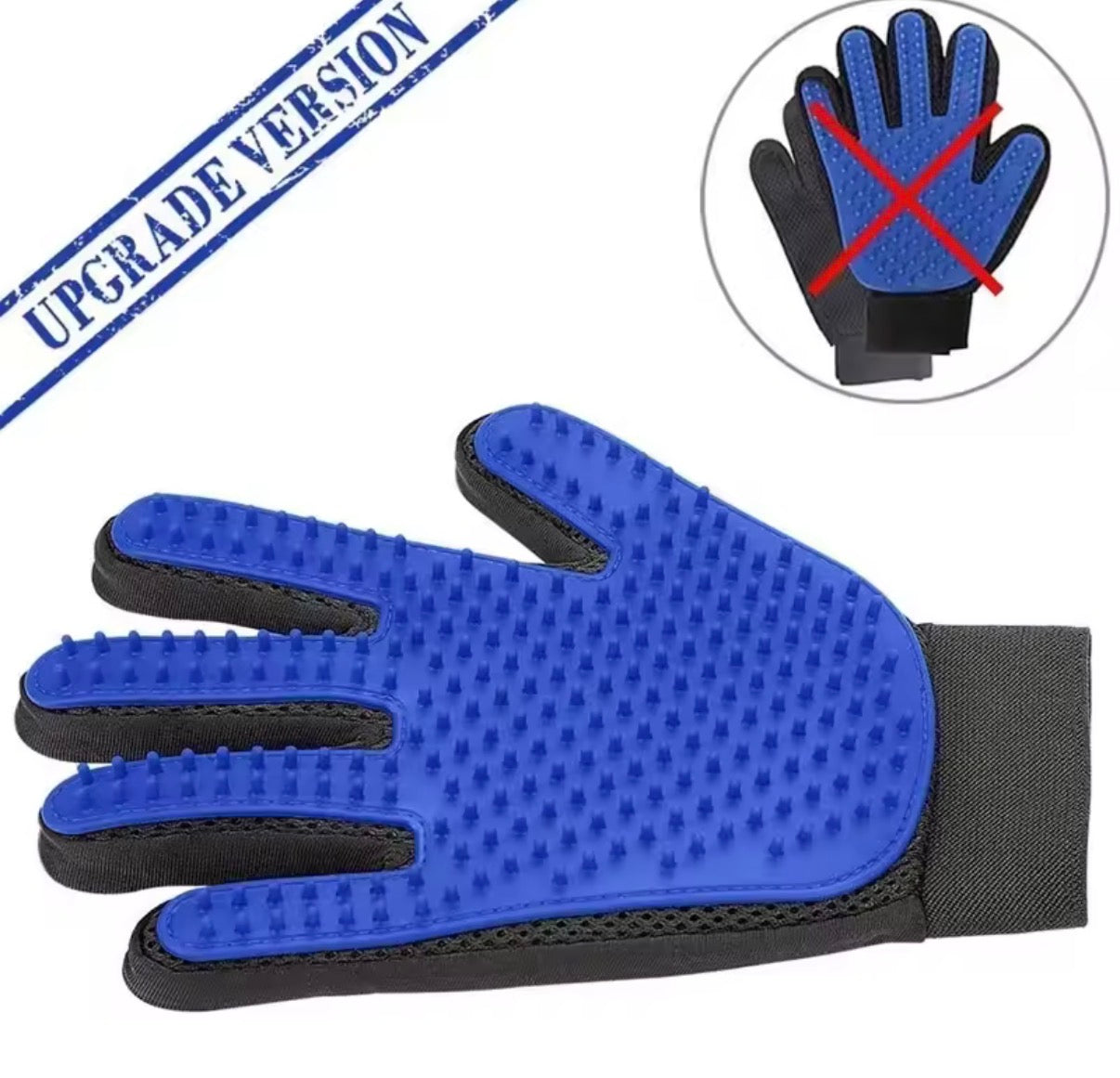 Pet Grooming Glove, Gentle Hair Removal and Efficient Massage for Dogs, Cats
