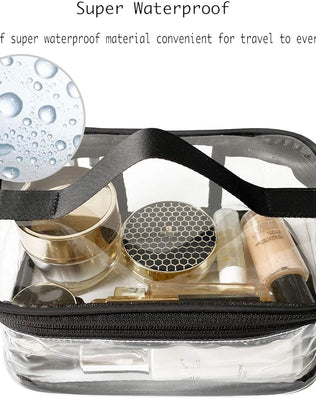 Toiletry Bag Makeup Cosmetic Clear Bag Portable Waterproof Transparent Travel Large