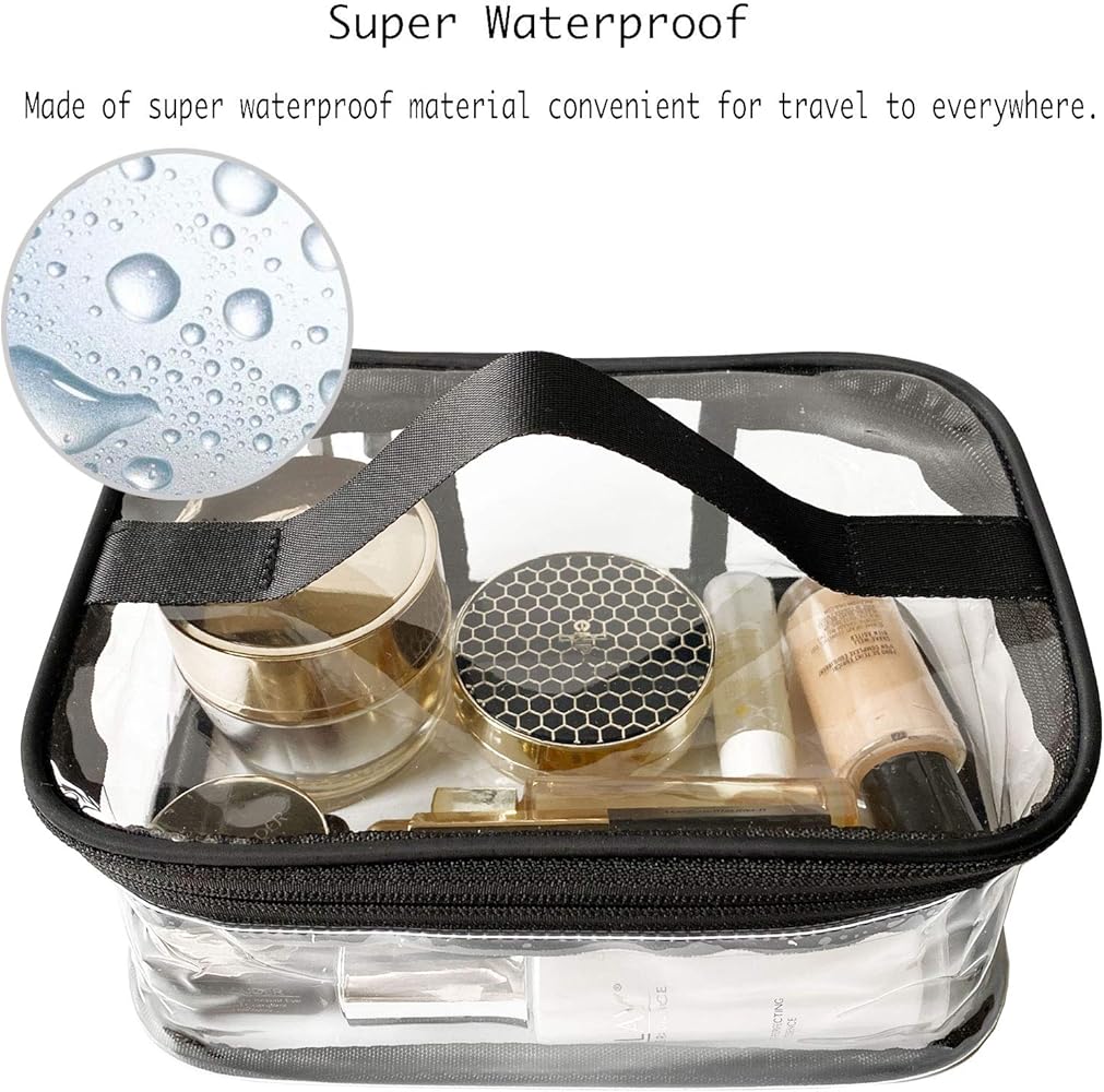 Toiletry Bag Makeup Cosmetic Clear Bag Portable Waterproof Transparent Travel Large