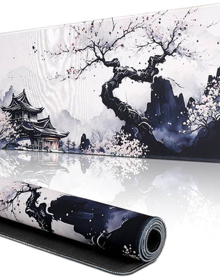 Problems Solved non-slip gaming mouse pad, 80x30cm waterproof extended mouse mat with non-slip base and smooth surface.
