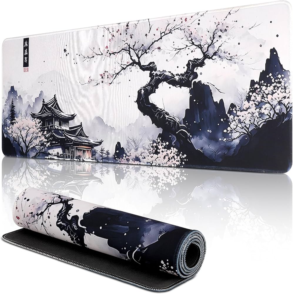 Problems Solved non-slip gaming mouse pad, 80x30cm waterproof extended mouse mat with non-slip base and smooth surface.