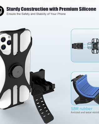 Problems Solved detachable bike phone holder mounted on a bicycle, universal motorcycle cell phone mount with 360º rotation.