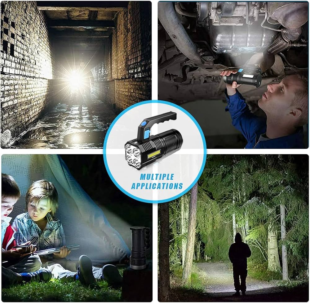 LED Flashlight Torch
Rechargeable COB Spotlight Lantern Work