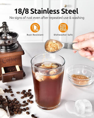 U-Taste 18/8 Stainless Steel Coffee Scoop 15ml Metal Measuring Spoon with Handle