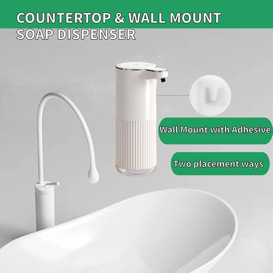 Touchless automatic liquid soap dispenser from Problems Solved, sleek bathroom upgrade with sensor operation and modern design.