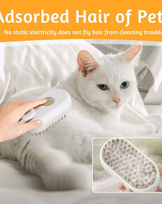 A Rechargeable 3 in 1 Multifunctional Cat Grooming Brush
