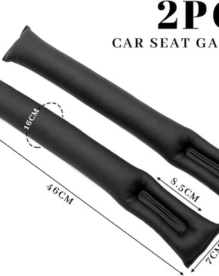 2 Piece Car Seat Gap Plug, Car Seat Gap Filler, Gap Filler Car Gap, Black, 46 x 7 cm