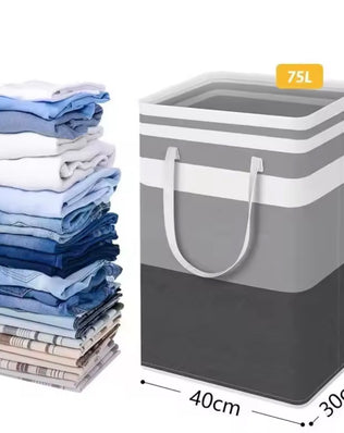Extra Large Waterproof Laundry Hamper with Extended Handle - Foldable