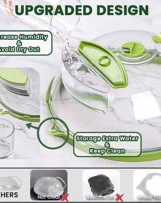 Microwave Cover for Food Clear Microwave Splatter Cover with Water Steamer and Handle