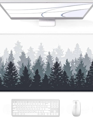 Large Problems Solved gaming mouse pad, full desk XXL waterproof extended mat, 35" x 15" for smooth gaming and workspace protection.