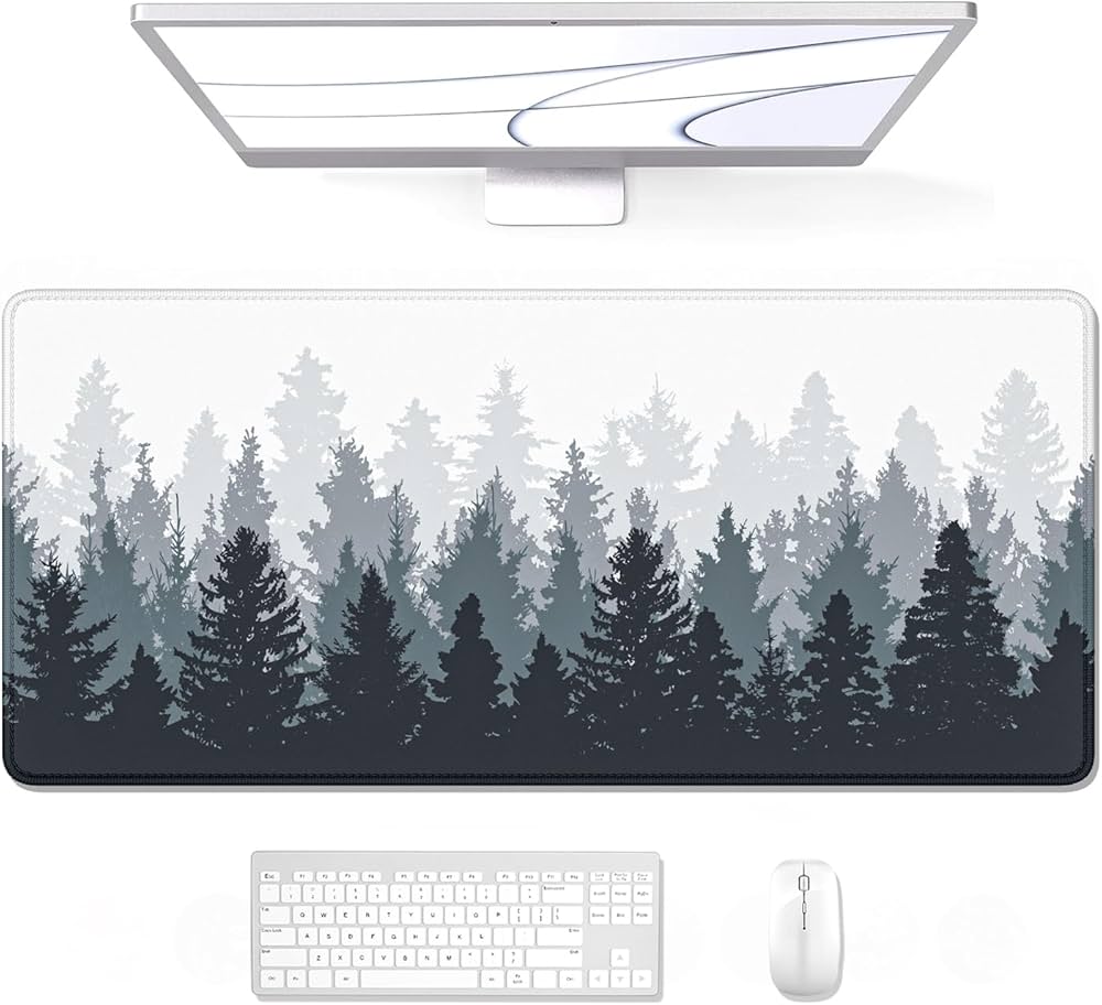 Large Problems Solved gaming mouse pad, full desk XXL waterproof extended mat, 35" x 15" for smooth gaming and workspace protection.
