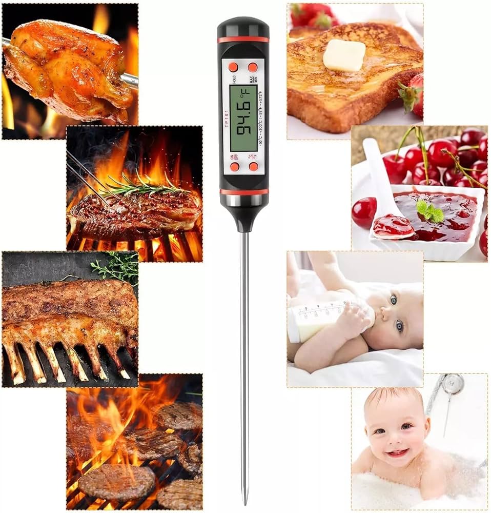 Problems Solved digital thermometer with LCD display for candle making, melting wax, and grilling turkey, meat, or chicken.
