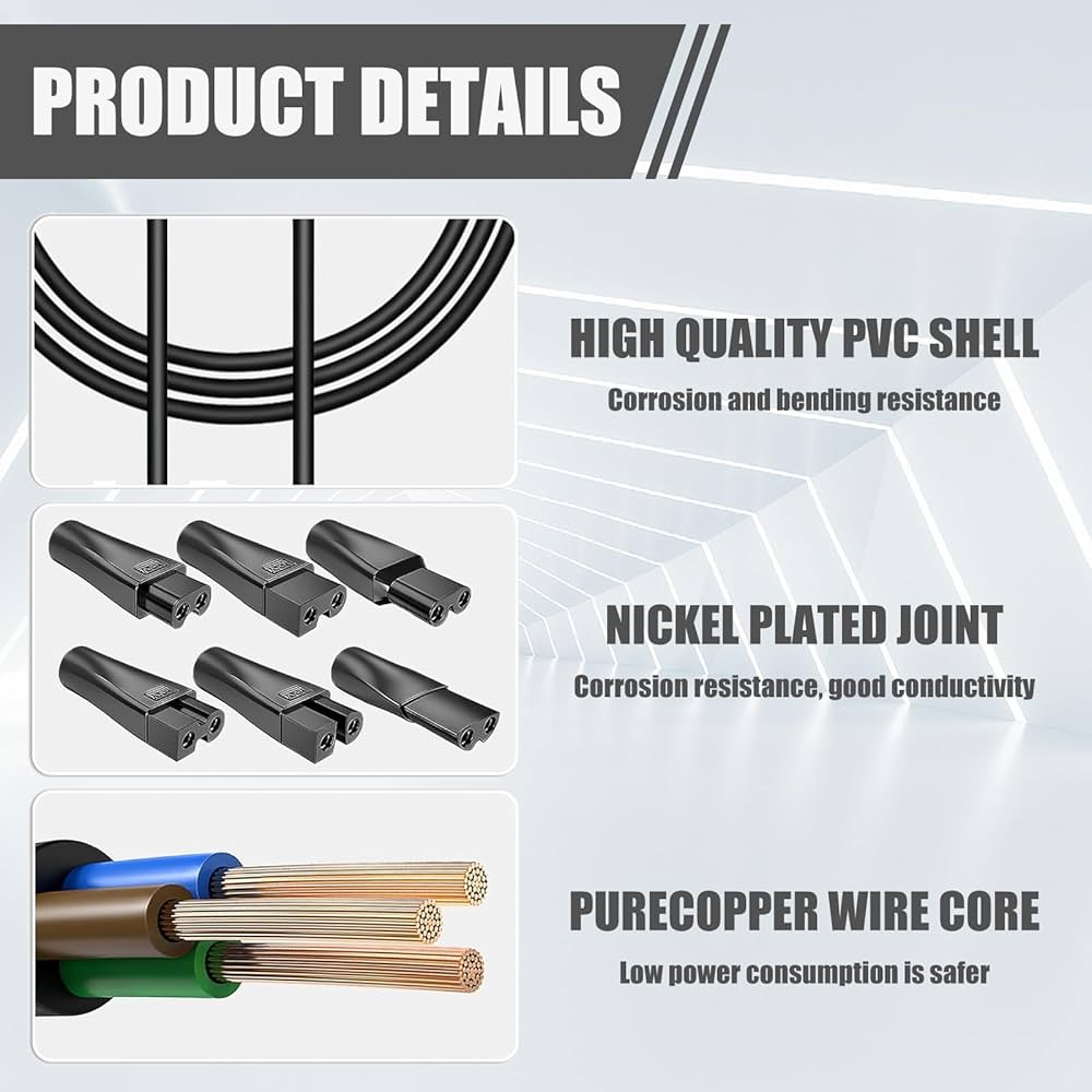Problems Solved electric shaver charger kit with universal USB replacement cable and seven-piece accessory set, compact and versatile.
