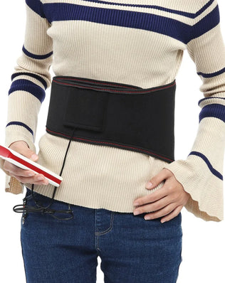 USB Electric Heating Belt Tourmalin Infrared Back Waist Massage Support Brace Band Warmer Relief Pain Belly Thermal Heat Pad - Problems Solved
