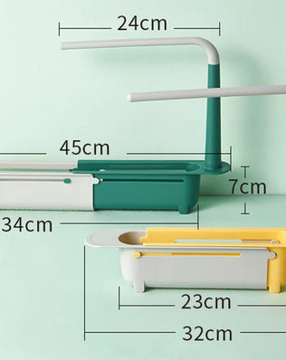 Kitchen Sink Organizer Telescopic Sink Shelf Soap Sponge Holder - Problems Solved