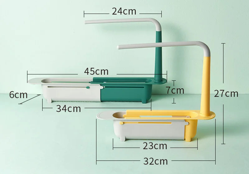 Kitchen Sink Organizer Telescopic Sink Shelf Soap Sponge Holder - Problems Solved