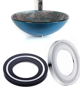 Bathroom Mounting Ring For Glass Basin Fixture Vessel Sink Gadgets Black Chrome Pad Ring Sink Pop Up Avaliable Home Renovation - Problems Solved
