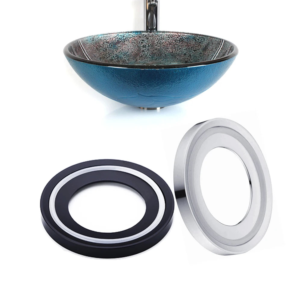 Bathroom Mounting Ring For Glass Basin Fixture Vessel Sink Gadgets Black Chrome Pad Ring Sink Pop Up Avaliable Home Renovation - Problems Solved
