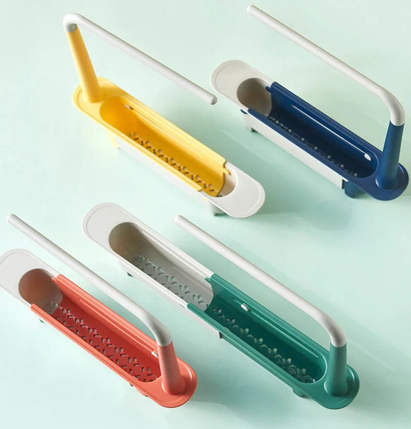 Kitchen Sink Organizer Telescopic Sink Shelf Soap Sponge Holder - Problems Solved