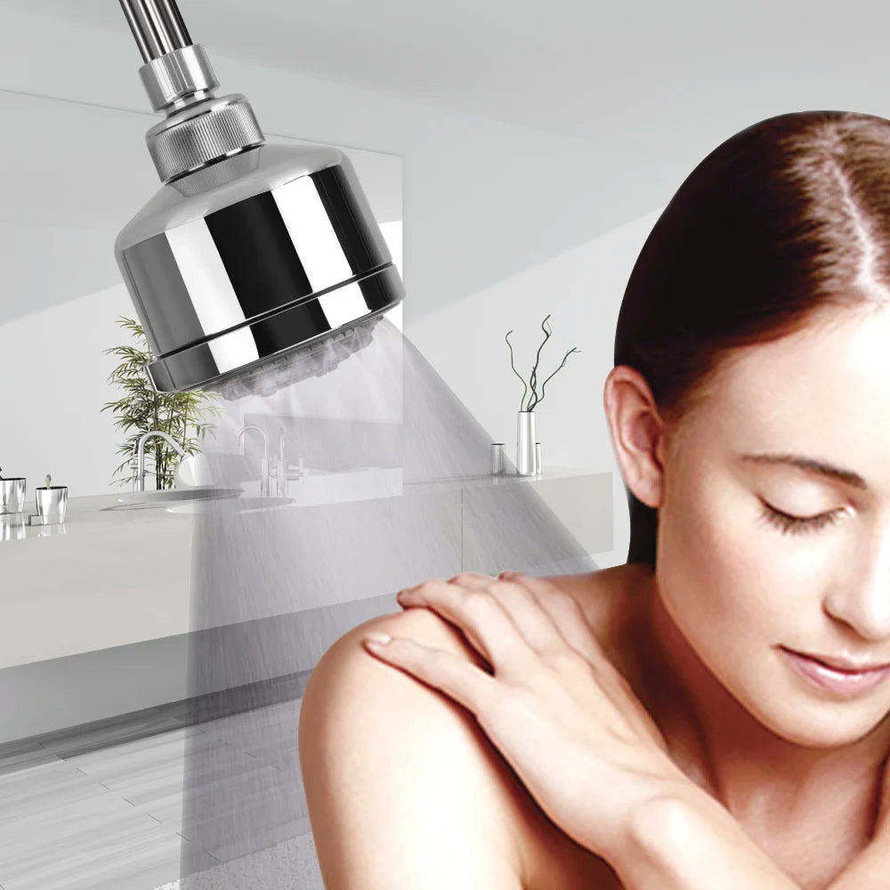 Problems Solved bathroom shower head with rotating top sprinkler, multifunction pressurized water-saving bathroom accessories.