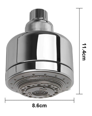 Problems Solved full-function shower head with rotating top, pressurized, water-saving bathroom accessories for home improvement.