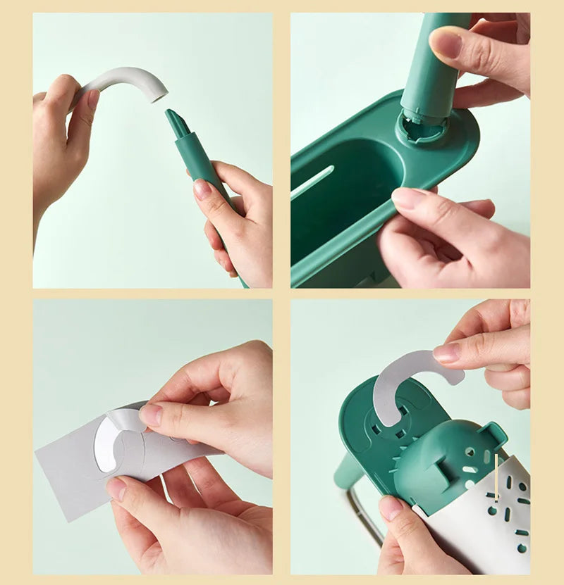 Kitchen Sink Organizer Telescopic Sink Shelf Soap Sponge Holder - Problems Solved