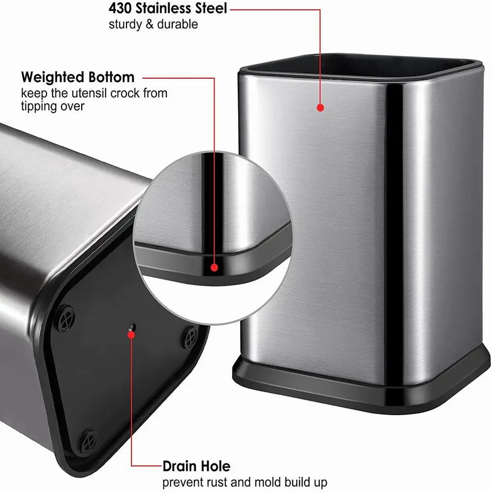 Kitchen Organizer Kitchen Utensil Holder for countertop Large Cooking Utensil Storage Organizer for Spatula Spoon Utensil Crock - Problems Solved