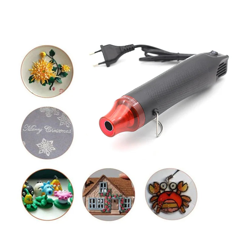 DIY Using Heat Gun Electric Power Hot Hair Dryer Soldering Wrap Blower Heater Shrink Plastic Heat Gun Repair Tool 200℃ 300W - Problems Solved