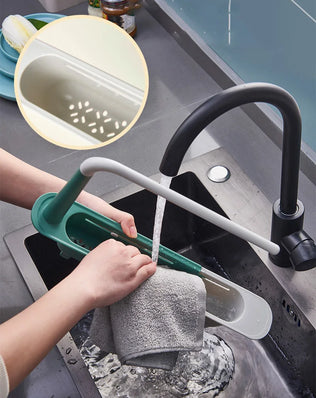 Kitchen Sink Organizer Telescopic Sink Shelf Soap Sponge Holder - Problems Solved