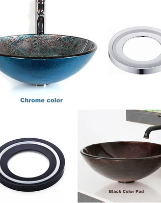 Bathroom Mounting Ring For Glass Basin Fixture Vessel Sink Gadgets Black Chrome Pad Ring Sink Pop Up Avaliable Home Renovation - Problems Solved