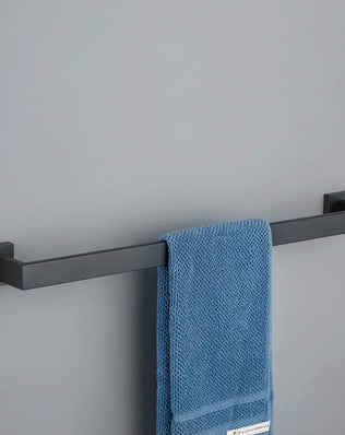 Bathroom Hardware Black Wall Mounted Bath Towel Holder Bathroom Towel Racks Clothes Hanger For Hotel Home In Matte Black - Problems Solved