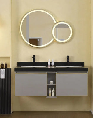Wall-hung Bathroom Vanities Furniture Mounted Bathroom Waterproof Mirror Cabinet Double Wash Bathroom Cabinet - Problems Solved