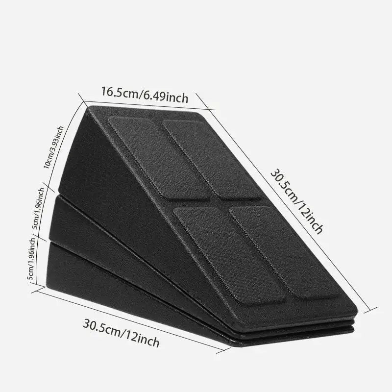 Durable 3-In-One Fitness Gear - Leg Stretcher, Squat Foam Wedge, Calf Raise Slant Board, Easy to Install Yoga Wedge Accessory - Problems Solved