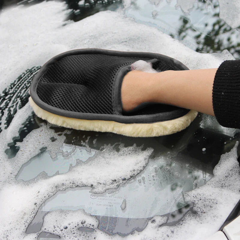 Car Styling Wool Soft Car Washing Gloves Cleaning Brush Motorcycle - Problems Solved