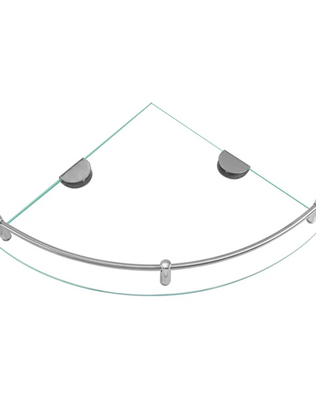 B97A-Bathroom Shelves, Bathroom Glass Corner Shelf Triangle Wall Mounted ,Tempered Glass Shelf For Storing Shower Gel/Soap - Problems Solved