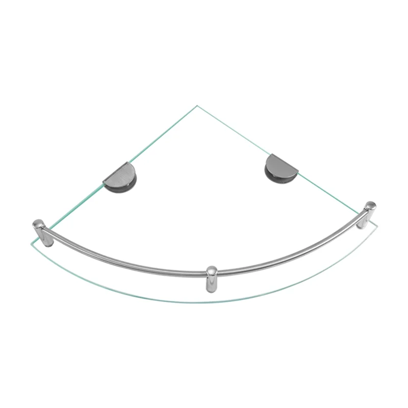 B97A-Bathroom Shelves, Bathroom Glass Corner Shelf Triangle Wall Mounted ,Tempered Glass Shelf For Storing Shower Gel/Soap - Problems Solved