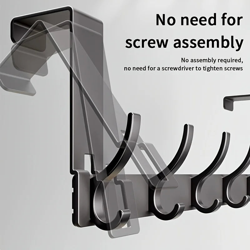 Bathroom shower storage rack for towels, made of space aluminum, easy to install, by Problems Solved.