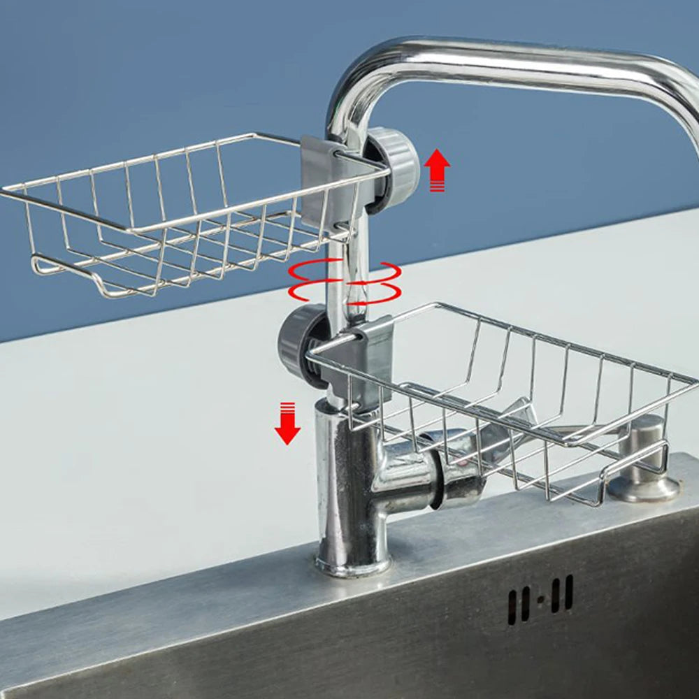 Kitchen Sink Drain Rack Sponge Storage Flexible Faucet Holder Soap Drainer Towel Rack Shelf Organizer Kitchen Accessories - Problems Solved