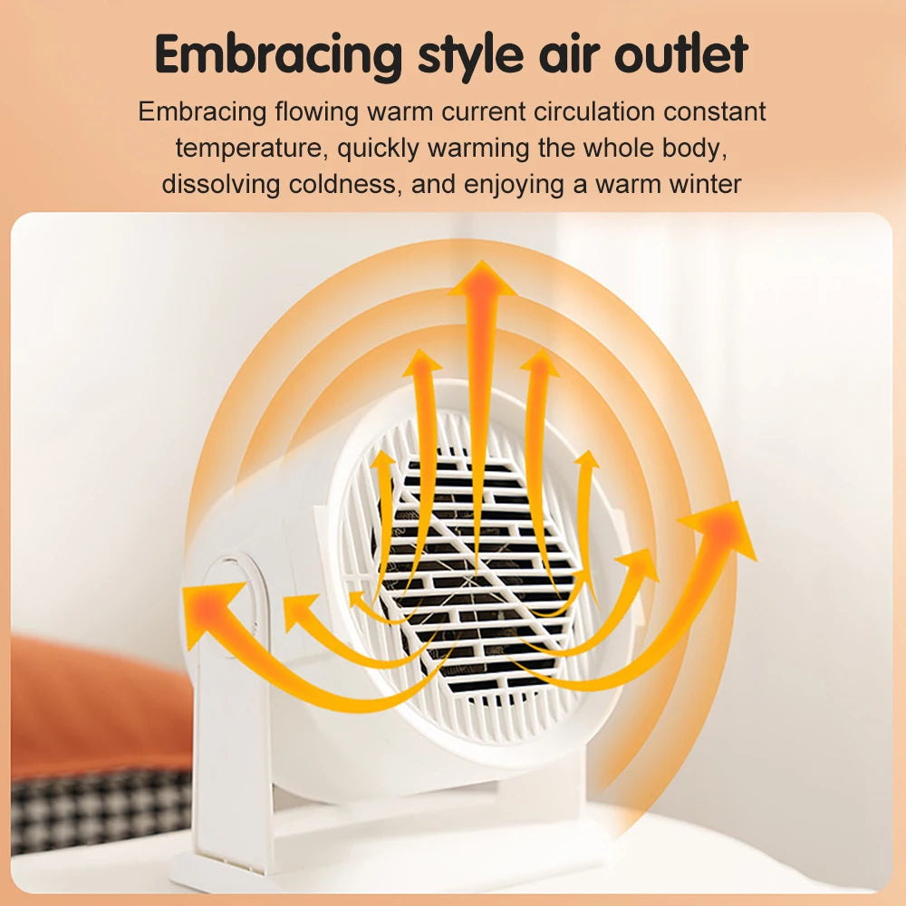 Heating and Cooling Small Heater Home Bedroom Dormitory Office Energy Saving Safety Quiet Rotating Shaking Head Electric Heater - Problems Solved
