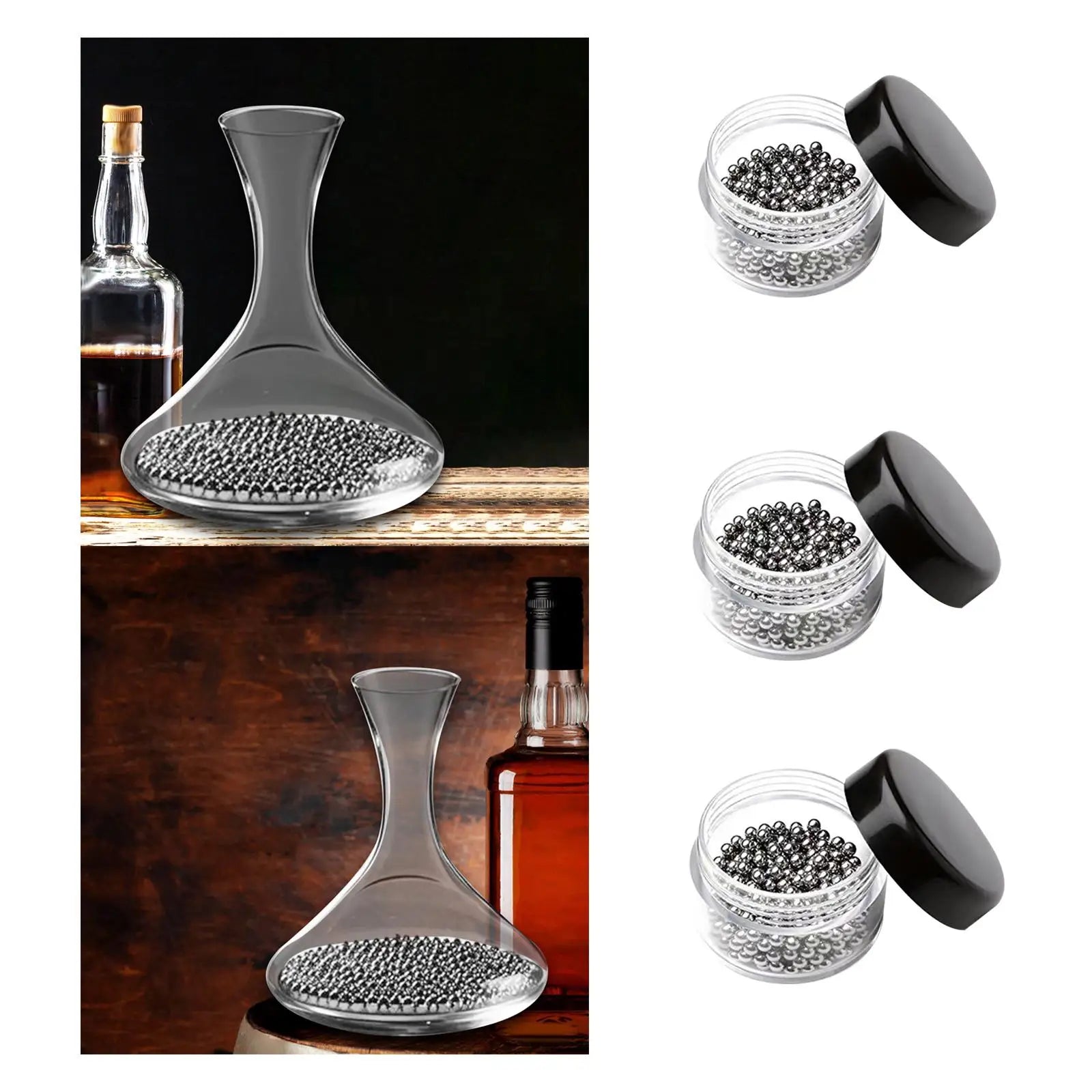 Decanter Cleaning Beads Practical Water Cup Washer Gadgets Stainless Steel Cleaning Balls for Household Carafe Kitchen Vases - Problems Solved