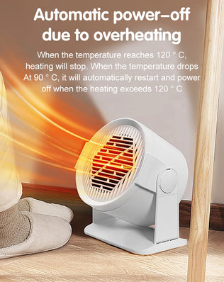 Heating and Cooling Small Heater Home Bedroom Dormitory Office Energy Saving Safety Quiet Rotating Shaking Head Electric Heater - Problems Solved