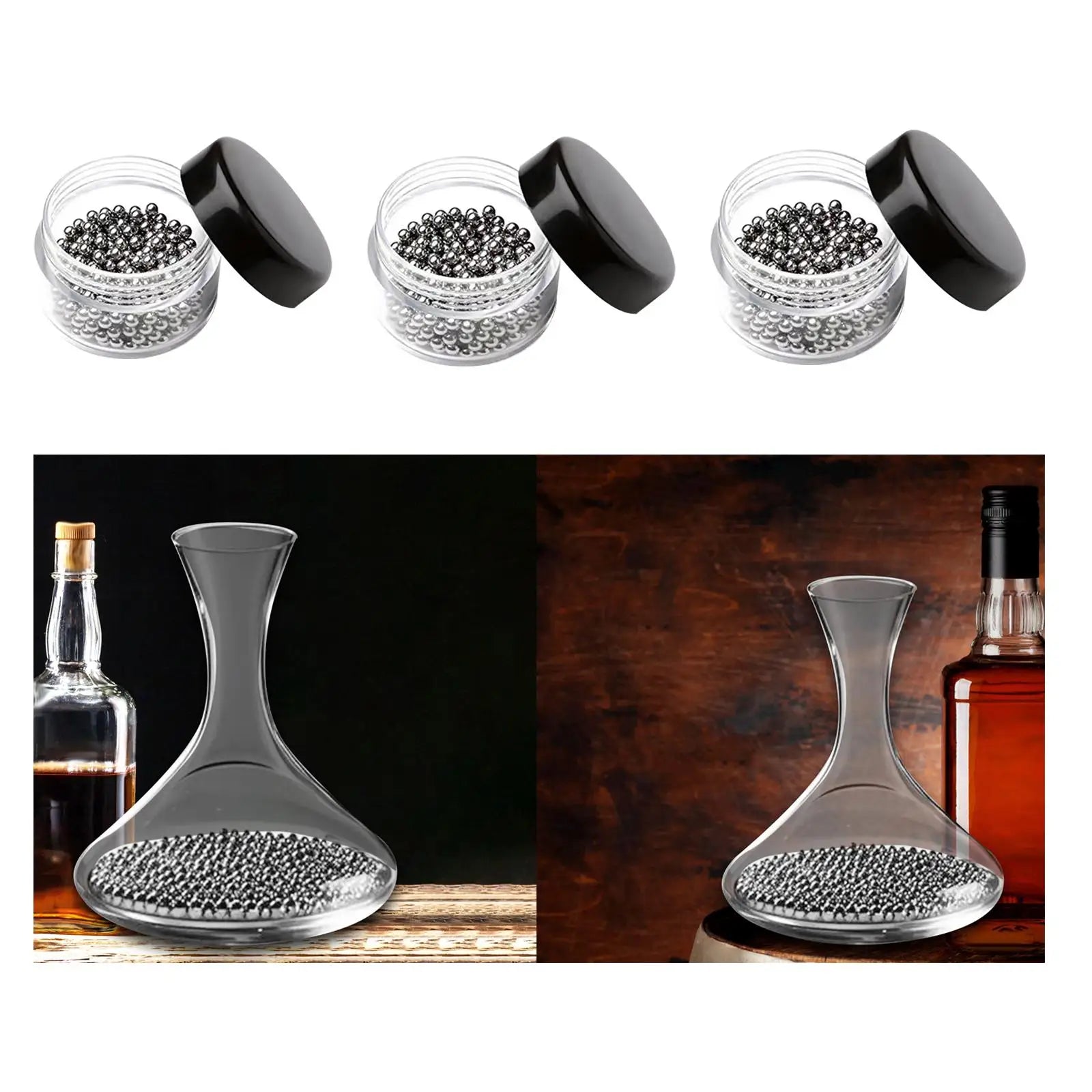 Decanter Cleaning Beads Practical Water Cup Washer Gadgets Stainless Steel Cleaning Balls for Household Carafe Kitchen Vases - Problems Solved