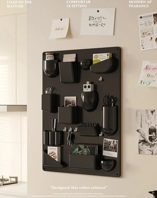 Problems Solved wall organizer with desktop shelf for offices, kitchens, bathrooms, and children's rooms, ideal for storage and organization.