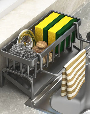 Kitchen Shelf Cleaning Cloth Storage Draining Rack Household Detergent Sponge Rack Water Sink Water Sink Water Sink Artifact - Problems Solved