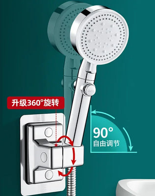 Problems Solved ABS shower head holder wall mount with adjustable, rotatable bracket for handheld shower racks in bathroom accessories